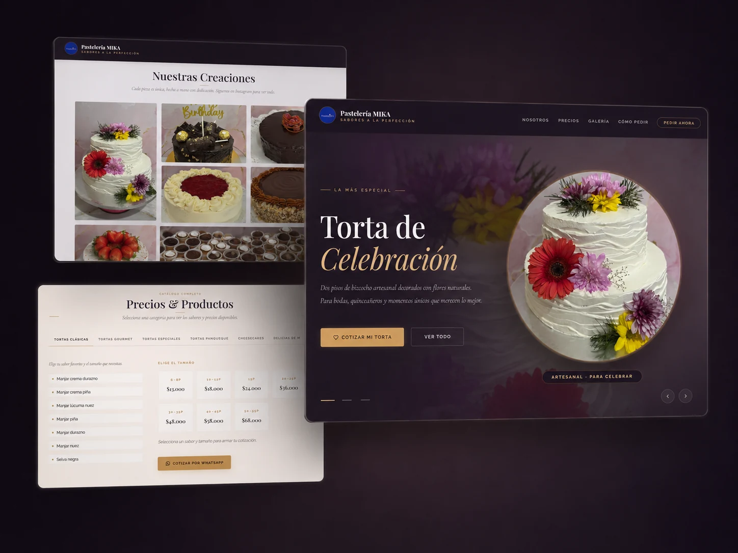 Sitio web de Pastelería Mika